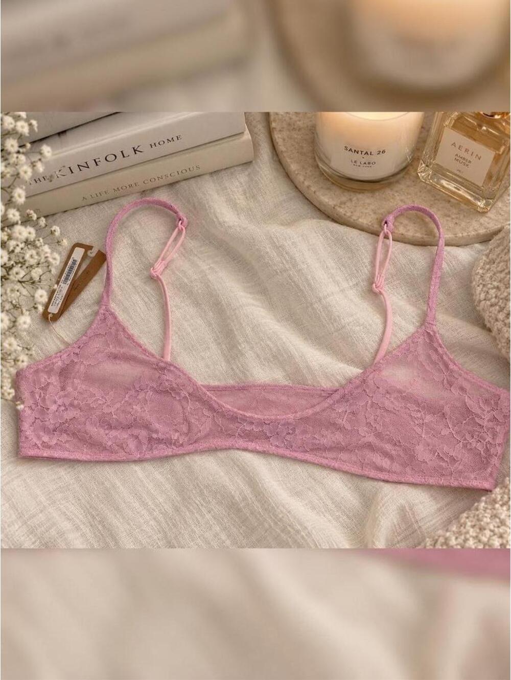 Skims Women's Pink and Purple Bra